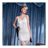 Sexy Woman Refinement Uniform Underwear Tassel Dress Halloween   white