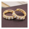 Earrings 18K Gold Galvanized Zircon