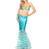 Blau Meerjungfrau Kleid Halloween Uniform Cosplay