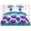 3D Active Printing Bed Quilt Duvet Sheet Cover 4PC Set Upscale Cotton 010