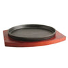 Guss Eisen Platte Gegrillt Filet Steak Boutique Rosenholz 26cm