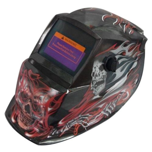 Auto Darkening Welding Lens with Quality Multi Color Shiny Skull Graphics & LCD