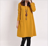 Chic Loose Fit Highlander Pocket Tunic Dress  Yellow Grey Army Green
