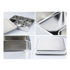 8 Lattice Nonmagnetic Japanese Type Square Seasoning Box Stainless Steel