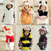 Kids Vest With Animal Hoodie Plush Fluffy Warm Jacket Great Gift For Children