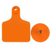 100 Stück TPU Laser Kurve Rinder Ohr Etikette Kennzeichner Kupferkopf Orange