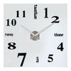 Creative Horloge Murale Simple Silencieux Diy Miroir Noir avec Argent Main