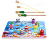 Brand New Wooden Magnetic Fishing Game Wooden stereoscopic 3D magnetic fishing