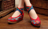 Chinese Embroidered Shoes Women Ballerina  Cotton Elevator shoes Phoenix