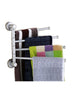 Bathroom Aluminum Firm Towel Rack Holder Rail Hanger with 4 Swivel Bars