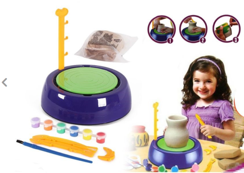 Kids DIY Pottery Wheel Toy Set Kit Gift Idea
