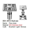 Choisissez 304-2612 Double Usage Acier Inoxydable 304 Drain de Sol Prince Fox