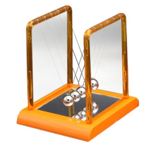 Colorful Plastic Square Newton's Cradle Home Tableware   middle  orange