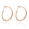 18K Gold Platinum Galvanized Earrings   rose golden