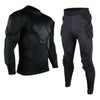Manche Longue Gardien de But Vêtements Coussinets Coude Casque Kneecaps Manteau