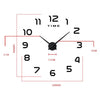 DIY Silent Wall Clock Simple Mirror Sticking  silver