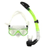 Diving Masks Face Mirror Snorkels Glasses Full Dry Type green