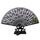 Double-layer Lace Folding Fan black bone black surface 23*40cm