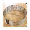 Wholesale adjustable circular layered mousse ring 24-30CM retractable telescopic