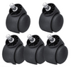 5x 50mm 2 " Roulettes Pivotantes Roues Chaise Bureau Roulette 30kg/30kg