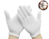 12 Pairs White Cotton Gloves for Cosmetic Moisturizing Coin Jewelry