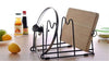 3 Slots Pan Stand Dish Rack Pot Holder Cookware Organizer