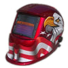 Best Digital Elite Schweißen Helm in Glänzende Rote Farbe mit Weiß Eagle Grafik
