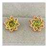 18K Gold Galvanized Austrian Zircon Earrings  green