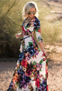 Romantic Blossom Charm Floral Boutique Maxi Long Party Dress