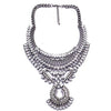 Europeo Collar Vintage Exajerado Aleación Circonia Collar Blanco