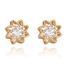 18K Gold Galvanized Austrian Zircon Earrings   white