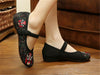 Vintage Chinese Embroidered Floral Shoes Women Ballerina Mary Jane Flat Ballet C