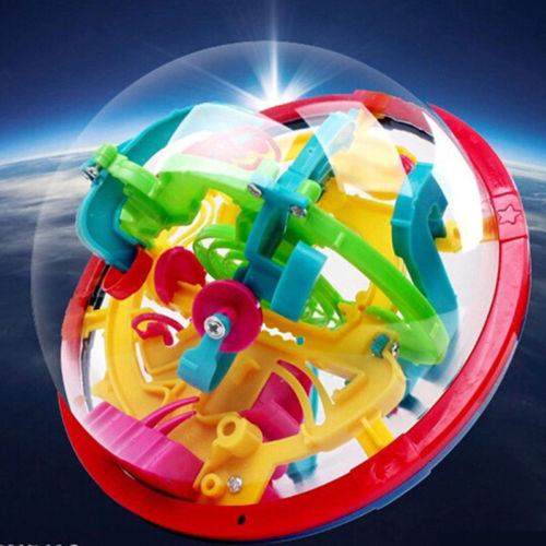 3D maze globe Space Traveller Intellect Ball with 100 obstacles