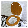 Bamboo Solid Wood No Slow Descent Toilet Seat    MZ01 bamboo dark