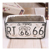 Vintage Route 66 Cendrier Voiture Plaque Succulent Théière Fleur Pot Polyvalent