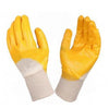 one pair Work Universal Protection Cotton Nitrile Gloves 25cm Orange Fluff