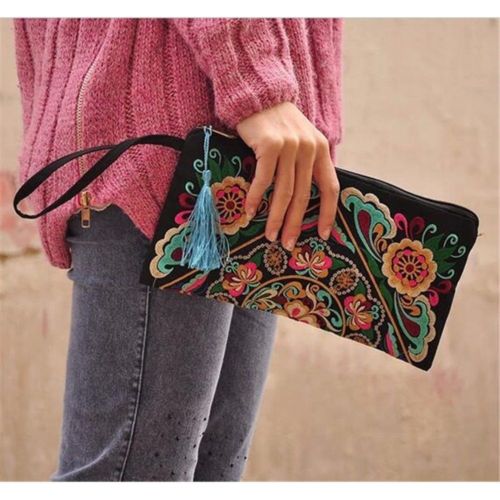 Fashioanble National Style Handbag Vintage Woman Embroidery Small Bag Coin Case
