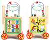 NEW Wooden Colorful Baby Walker Activity Trolley