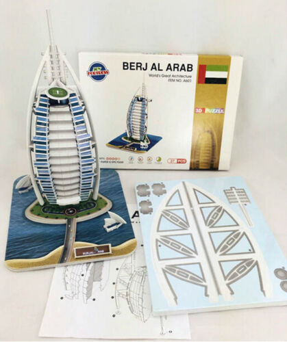 Educational 3D Model Puzzle Jigsaw Burj Al Arab Hotel DIY Toy