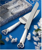 Brand New Wedding Cake Resin Handle Knife and Sever Serving Set