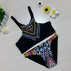 Printing Bikini Sexy Women Swimwear Swimsuit  reversed V colorful pants