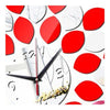 Acrylic Mirror Double Color Wall Clock DIY    silver red