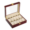 Pu Boîte Montre Multifonctionnel Montre Stockage Box 10 Positions