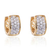 Fresco Pendientes 18Ct Oro Platino Galvanizada Amarillo