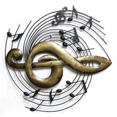 America Vintage Instrument Iron Wall Hanging Decoration   musical note