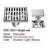 SELECT 304-2611 SINGLE USE 304 Stainless steel floor drain PRINCE FOX