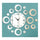 Wall Clock Sticking Decoration Circle  silver