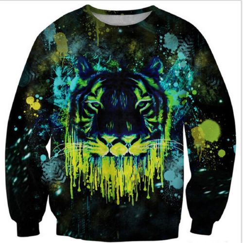 Womens Mens 3D Print Realistic Space Galaxy Animals Hoodie Sweatshirt Top Jumper