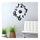 Digit Mirror Wall Clock Sticking    black
