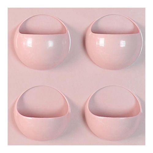 Traceless Bathing Room Storage Rack      pink 4 lattice